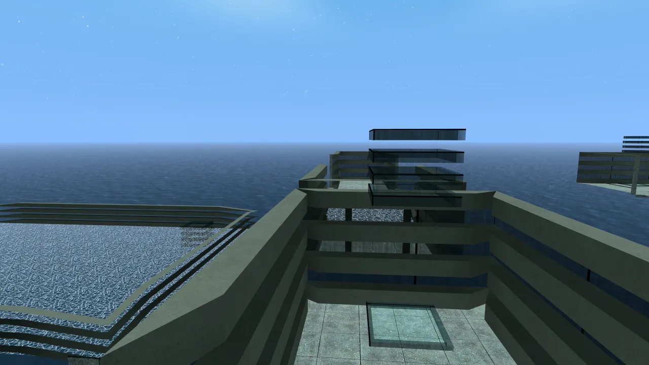 bhop_aquatic_v1, in-game view
