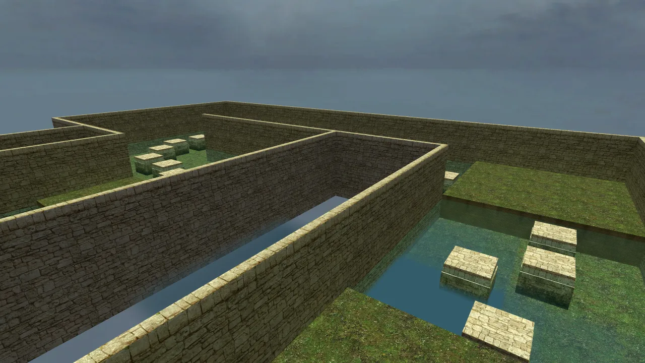 bhop_aztec_fixed, in-game view