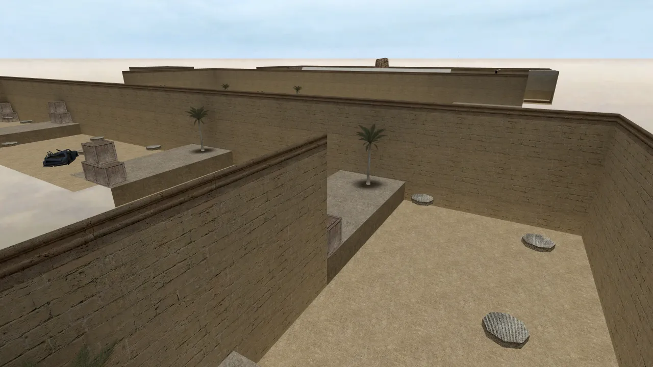 bhop_dusted_v2, in-game view
