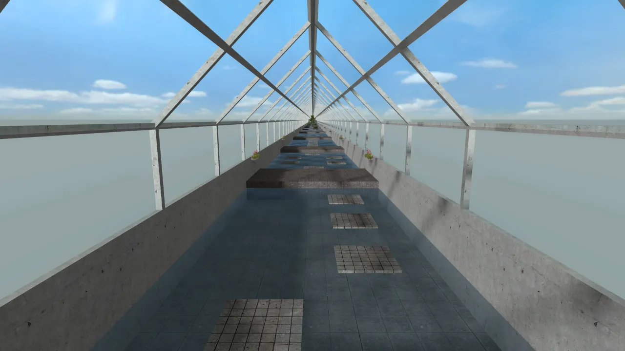 bhop_greenhouse, in-game view
