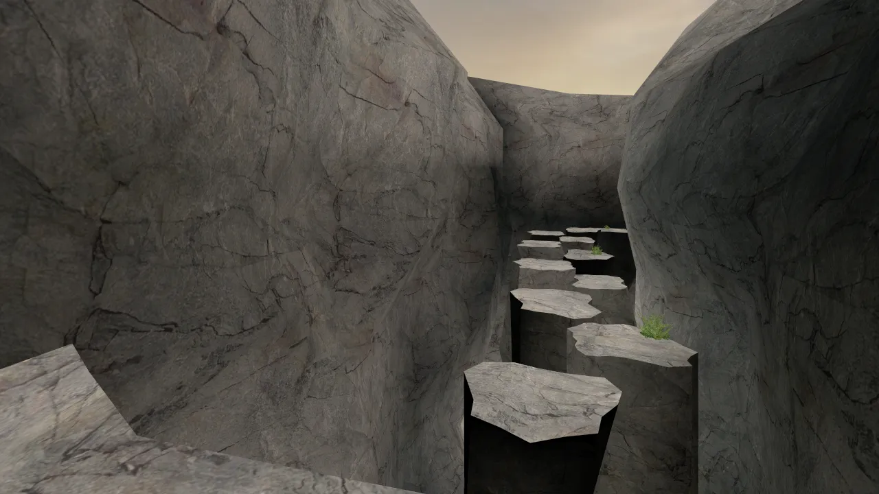 bhop_kz_ravine, in-game view