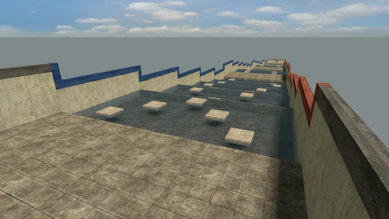 bhop_mp_stairs_hq, in-game view
