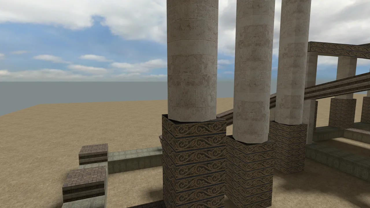 bhop_sahara, in-game view