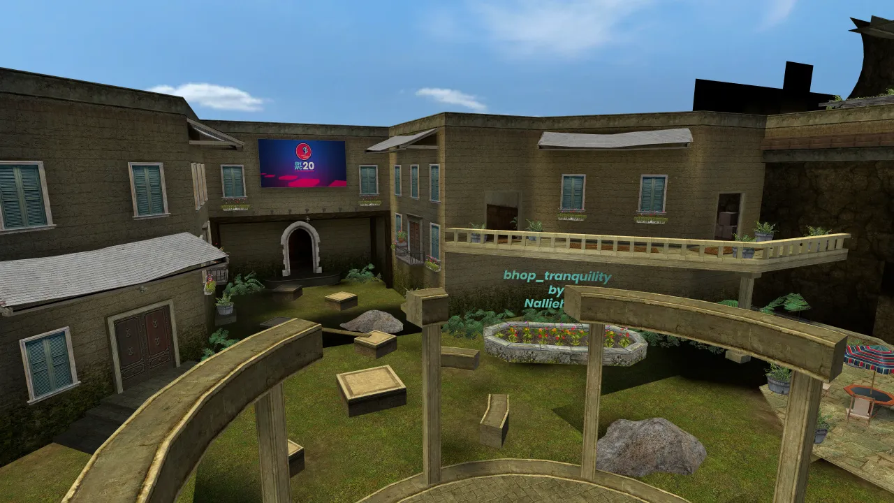 bhop_tranquility, in-game view